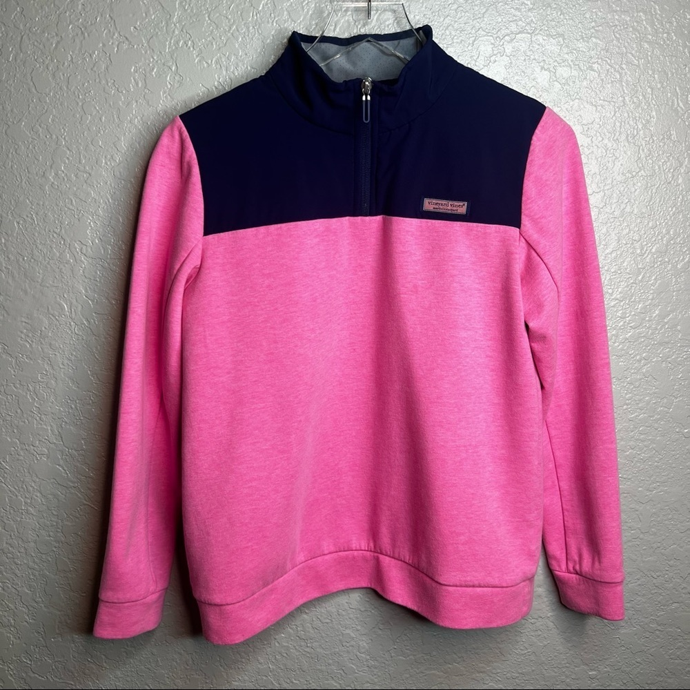 Vineyard Vines Performance Half Zip Jacket Pink/N… - image 3